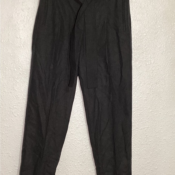 Wilfred Aritzia Jallade Pant Grey Tweed Belted Trouser Wool 10 - Picture 4 of 11